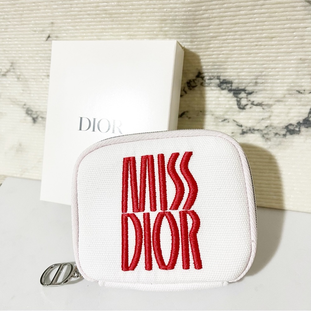 Miss Dior Zippered Pouch / Card Holder With 3 Scent Samples